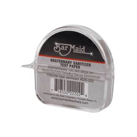 Bar Maid Bar Maid Sani-Maid Paper Quaternary Sanitizer Test, PK1200 DIS-202